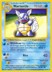 Wartortle — Base Set (Shadowless) #042/102