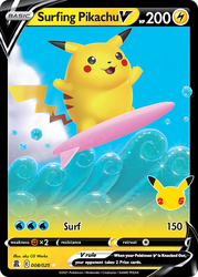 Surfing Pikachu V — Celebrations #008/025