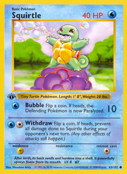 Squirtle — Base Set (Shadowless) #063/102