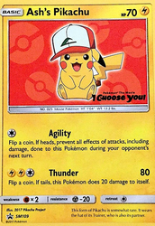 Ash's Pikachu — SM Promos #SM109