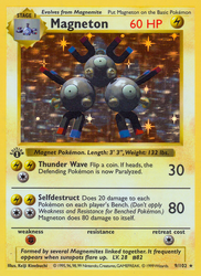 Magneton — Base Set (Shadowless) #009/102