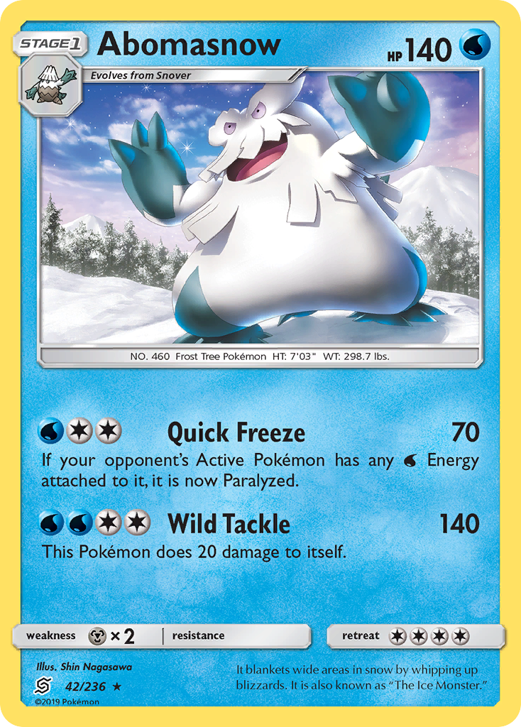 Abomasnow — SM - Unified Minds #42/236