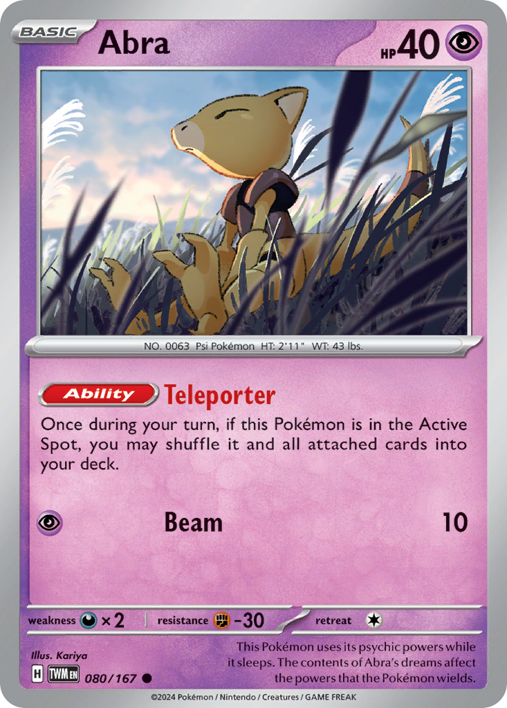 Abra — SV06: Twilight Masquerade #080/167