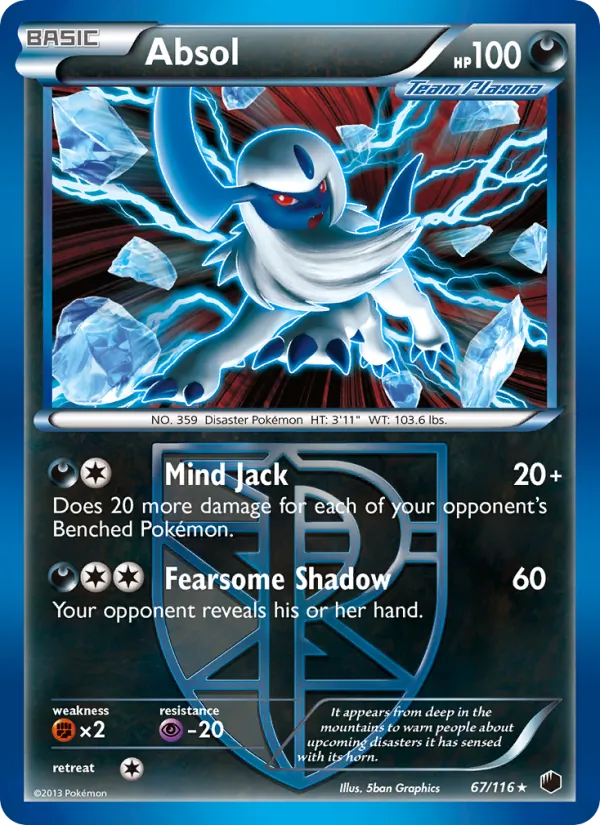 Absol (Team Plasma) — Plasma Freeze #67/116