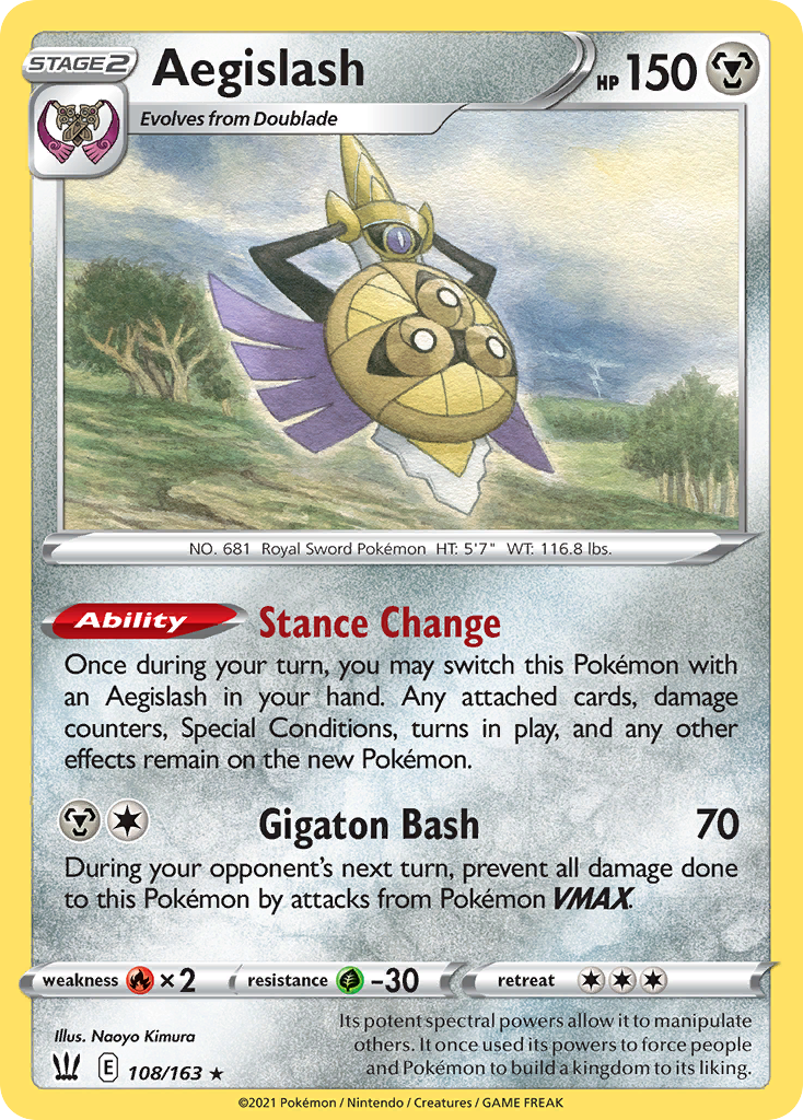 Aegislash (108) — SWSH05: Battle Styles #108/163