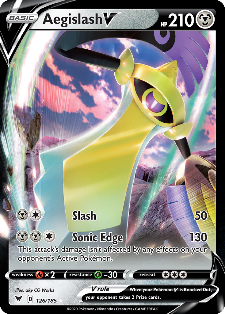 Aegislash V — SWSH04: Vivid Voltage #126/185
