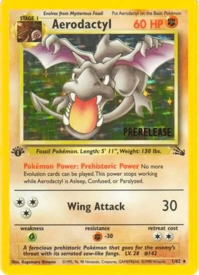 Aerodactyl (Prerelease) — WoTC Promo #01/62