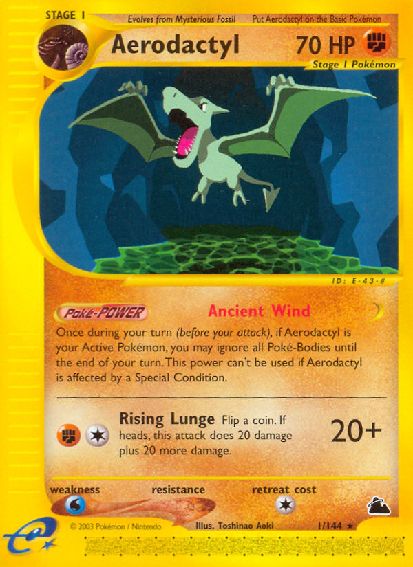 Aerodactyl — Skyridge #001/144