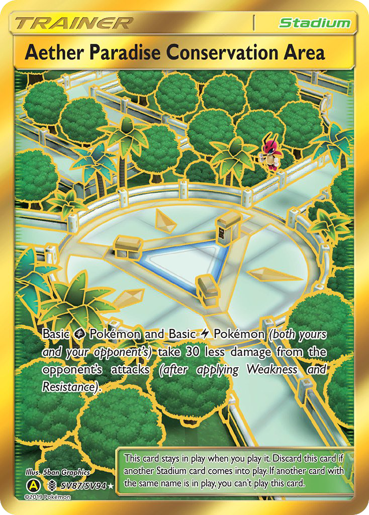 Aether Paradise Conservation Area — Hidden Fates: Shiny Vault #SV87/SV94
