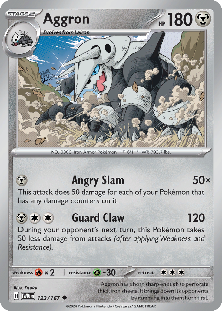 Aggron — SV06: Twilight Masquerade #122/167