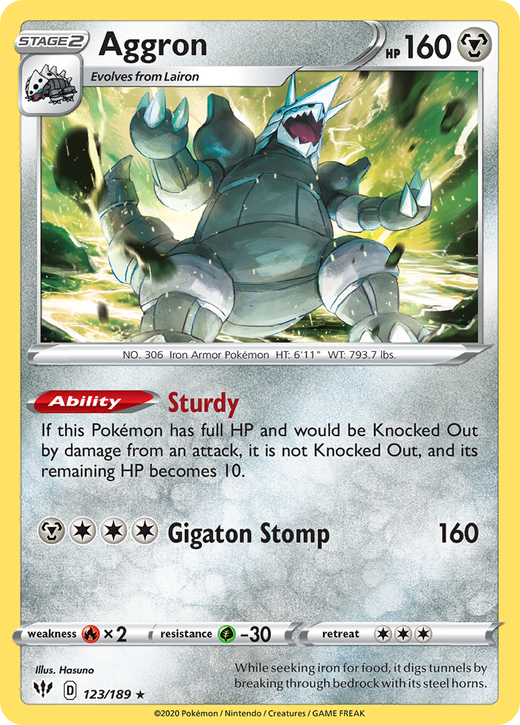 Aggron — SWSH03: Darkness Ablaze #123/189