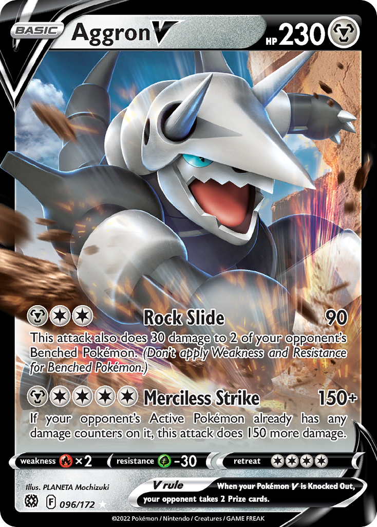 Aggron V — SWSH09: Brilliant Stars #096/172