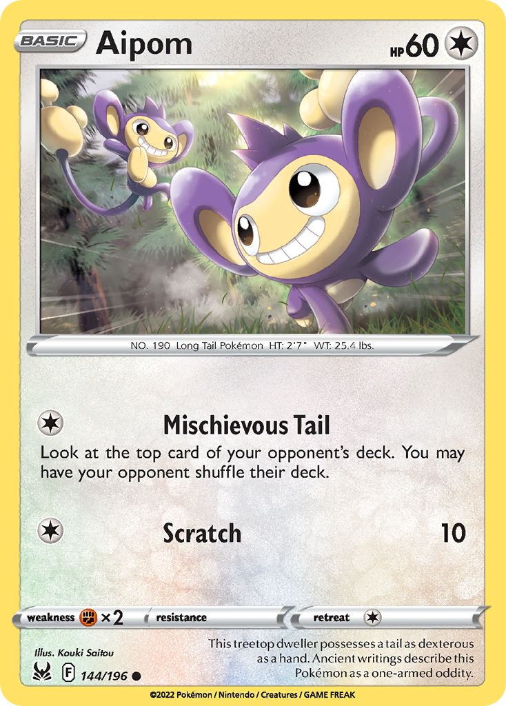 Aipom — SWSH11: Lost Origin #144/196