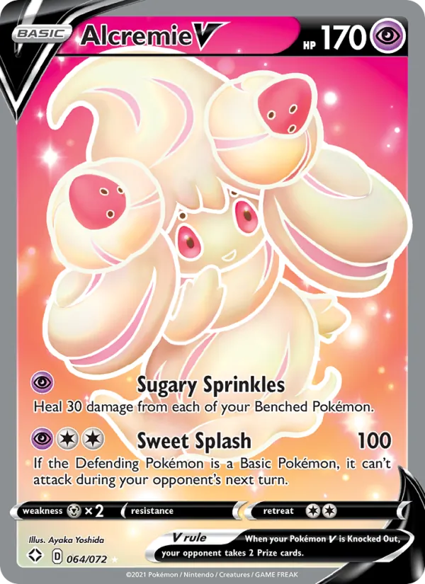 Alcremie V (Full Art) — Shining Fates #064/072