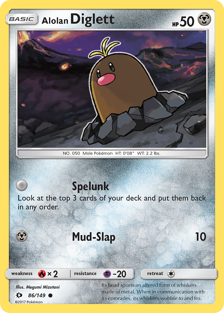 Alolan Diglett — SM Base Set #86/149