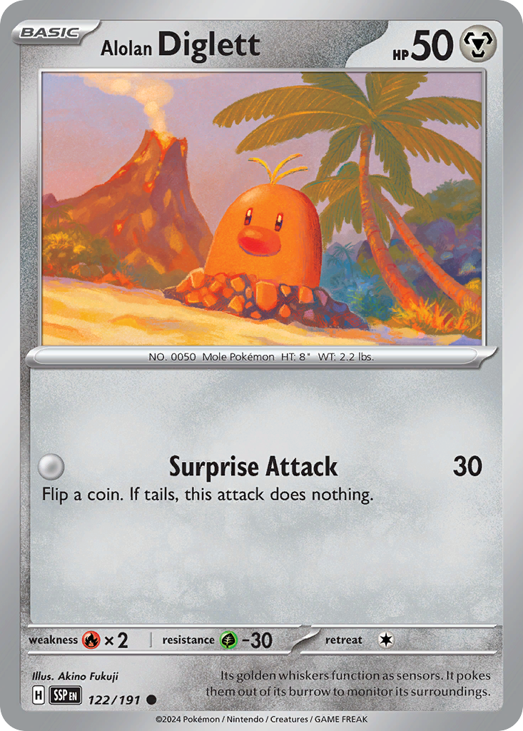 Alolan Diglett — SV08: Surging Sparks #122/191
