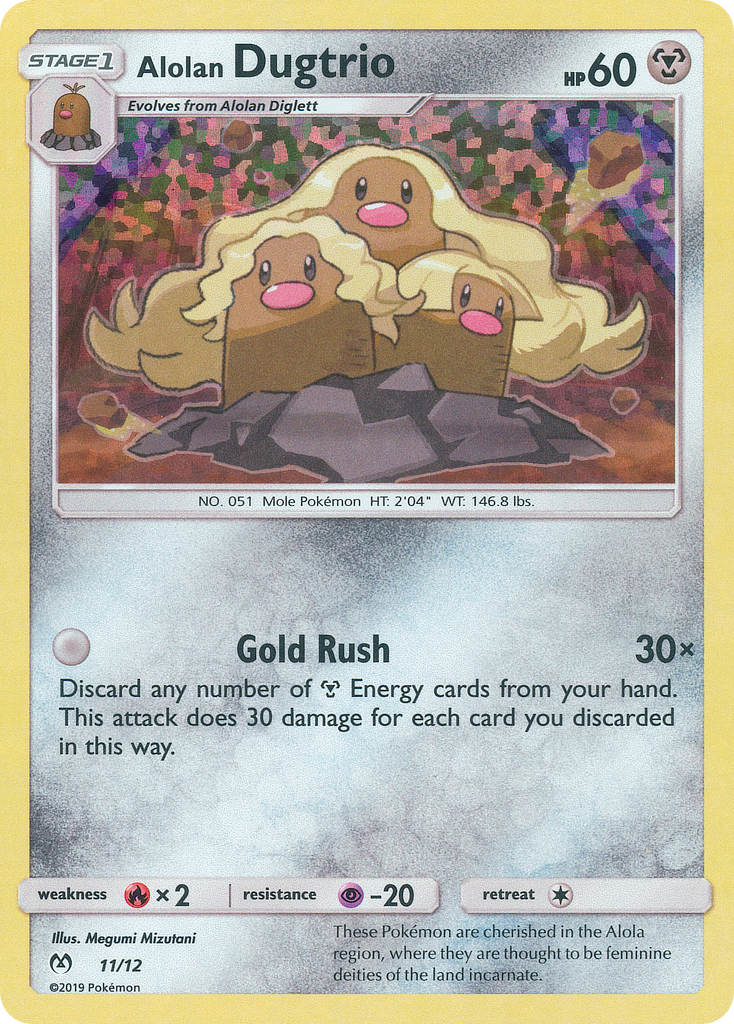 Alolan Dugtrio — McDonald's Promos 2019 #011/012