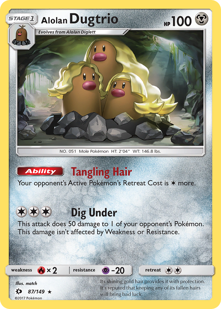Alolan Dugtrio — SM Base Set #87/149