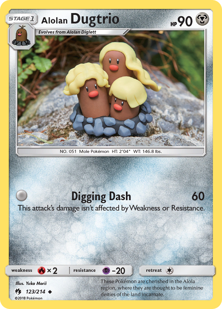 Alolan Dugtrio — SM - Lost Thunder #123/214