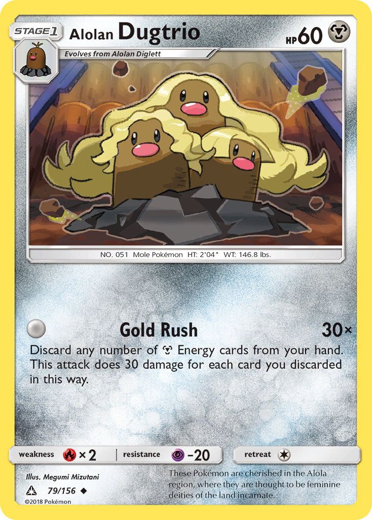 Alolan Dugtrio — SM - Ultra Prism #79/156