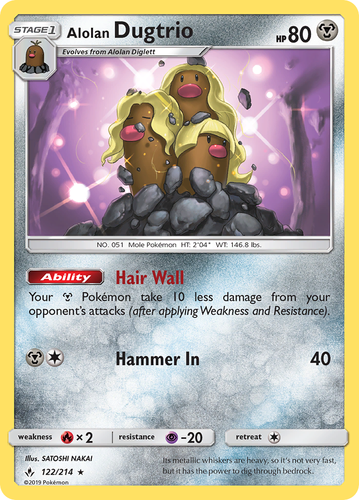 Alolan Dugtrio — SM - Unbroken Bonds #122/214