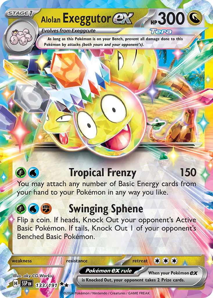 Alolan Exeggutor ex — SV08: Surging Sparks #133/191
