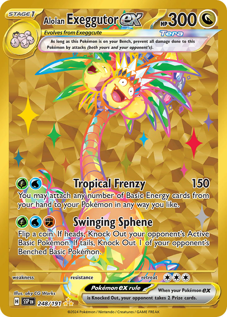 Alolan Exeggutor ex — SV08: Surging Sparks #248/191