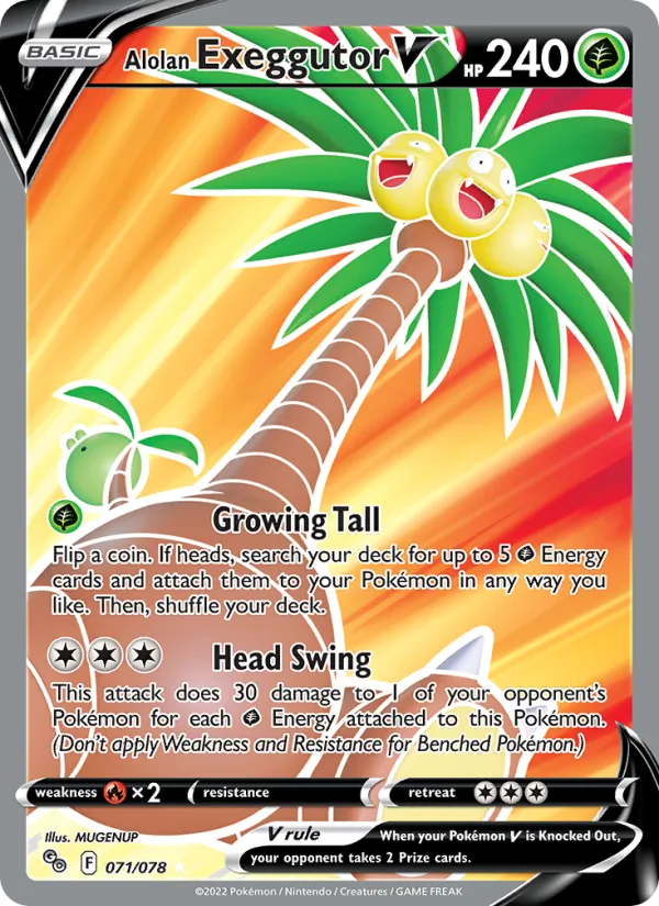 Alolan Exeggutor V (Full Art) — Pokemon GO #071/078