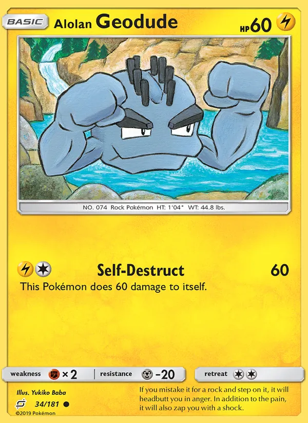 Alolan Geodude (34) — SM - Team Up #34/181