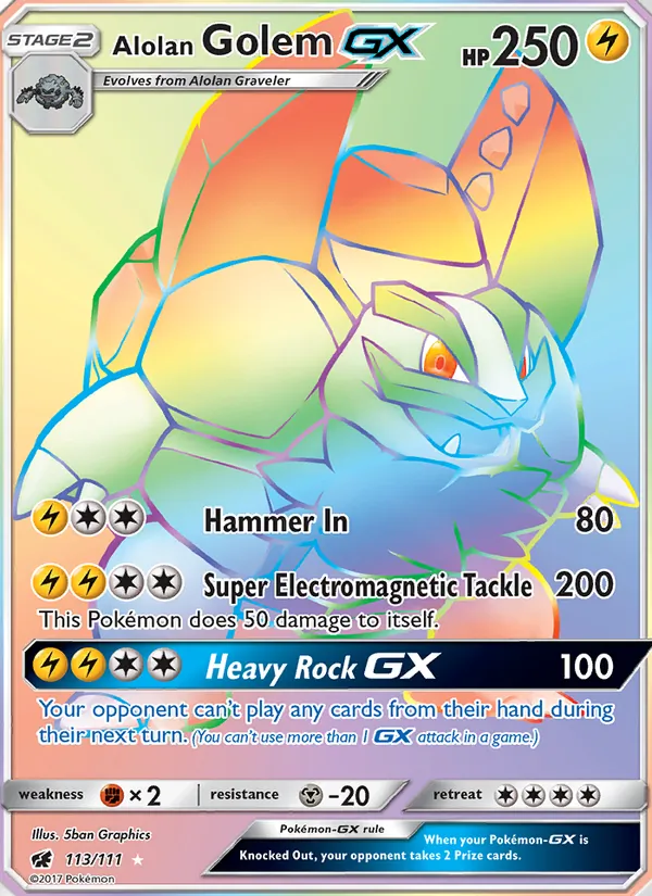 Alolan Golem GX (Secret)