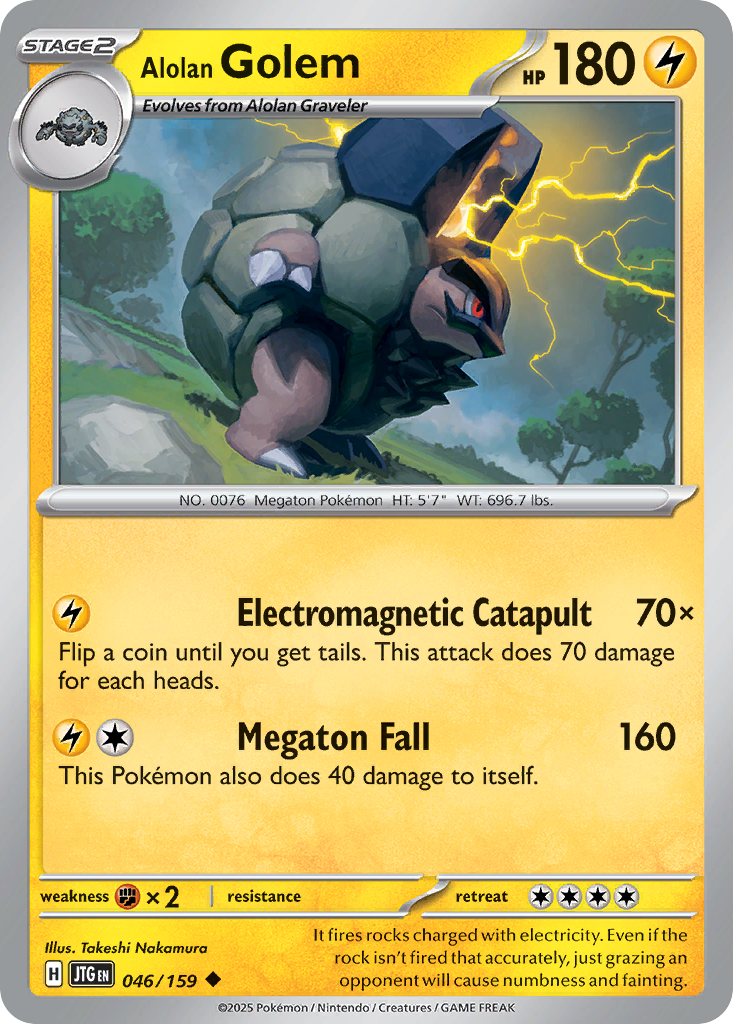 Alolan Golem — SV09: Journey Together #046/159