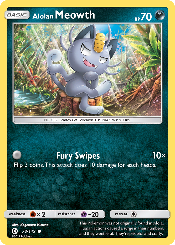 Alolan Meowth — SM Base Set #78/149