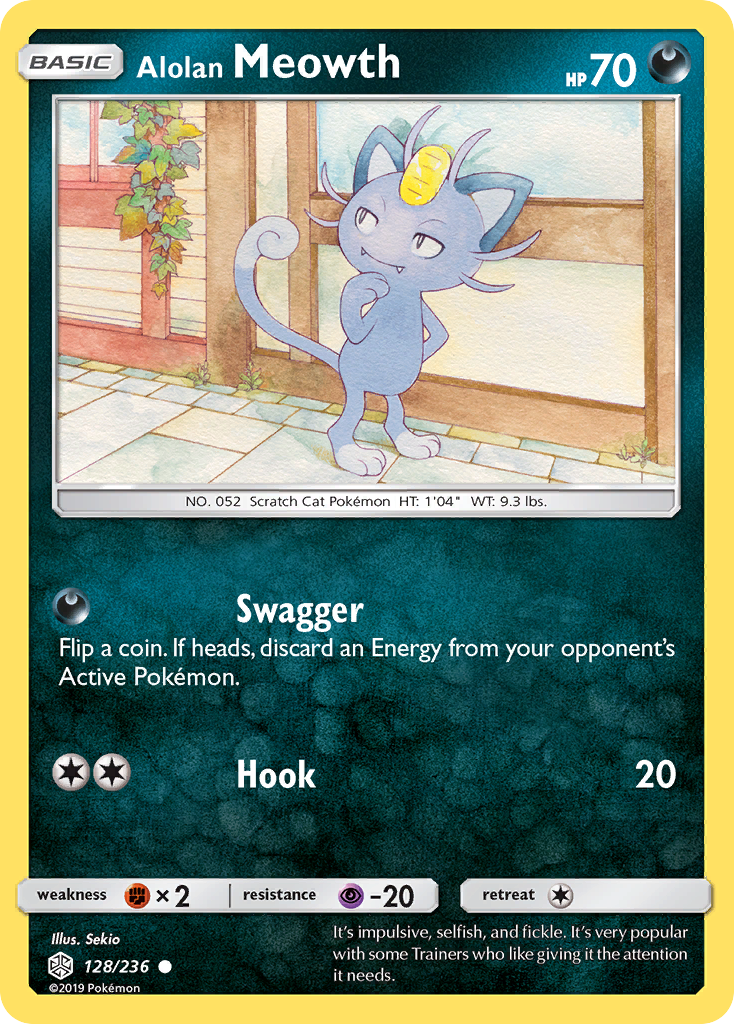 Alolan Meowth — SM - Cosmic Eclipse #128/236
