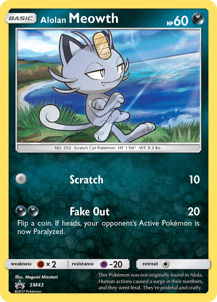Alolan Meowth — SM Promos #SM43