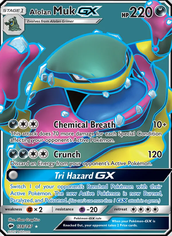 Alolan Muk GX (Full Art) — SM - Burning Shadows #138/147