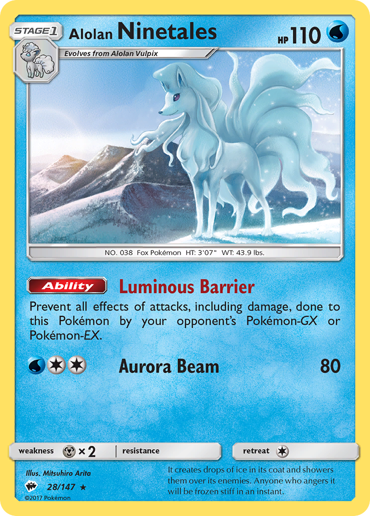 Alolan Ninetales — SM - Burning Shadows #28/147