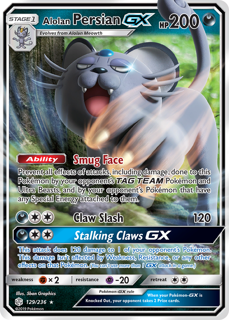 Alolan Persian GX — SM - Cosmic Eclipse #129/236