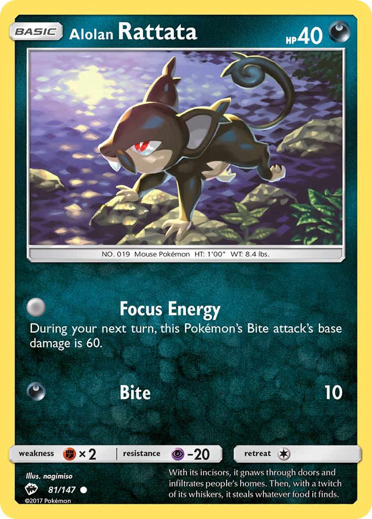 Alolan Rattata — SM - Burning Shadows #81/147