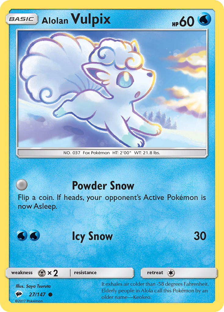 Alolan Vulpix — SM - Burning Shadows #27/147