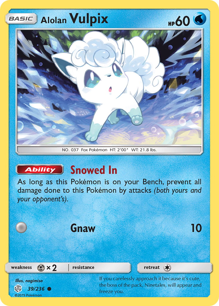 Alolan Vulpix — SM - Cosmic Eclipse #39/236