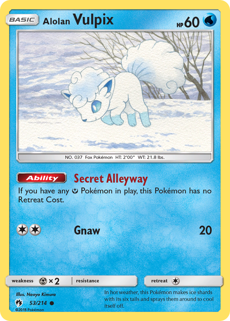 Alolan Vulpix — SM - Lost Thunder #53/214