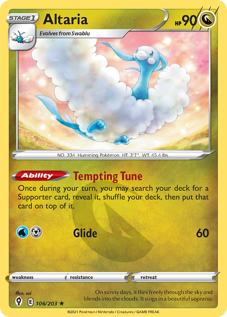 Altaria — SWSH07: Evolving Skies #106/203
