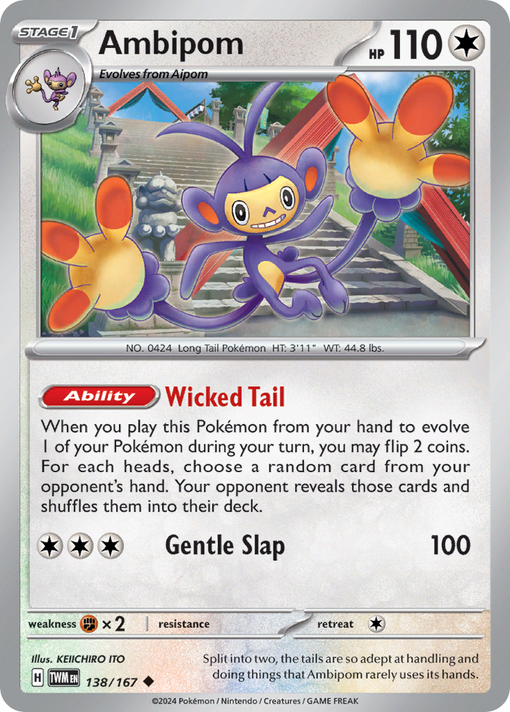 Ambipom — SV06: Twilight Masquerade #138/167