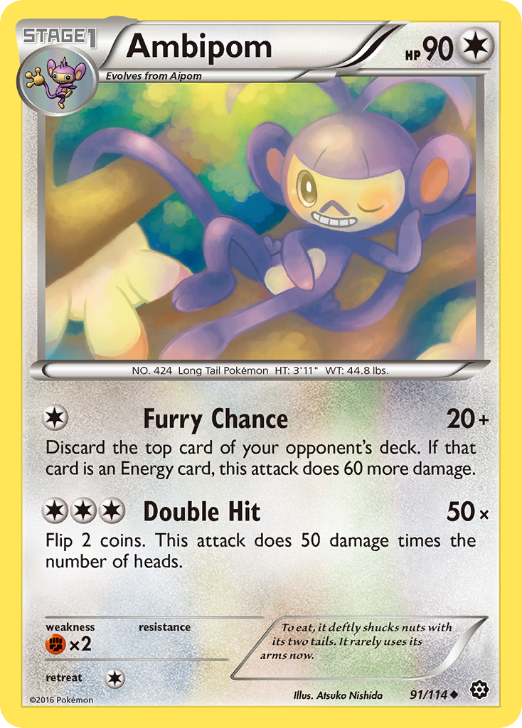 Ambipom — XY - Steam Siege #91/114