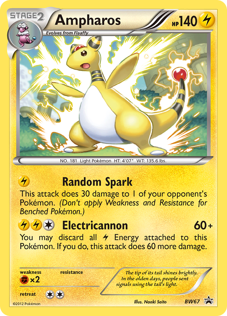 Ampharos — Black and White Promos #BW67