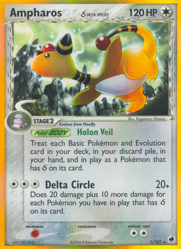 Ampharos (Delta Species) — Dragon Frontiers #1/101