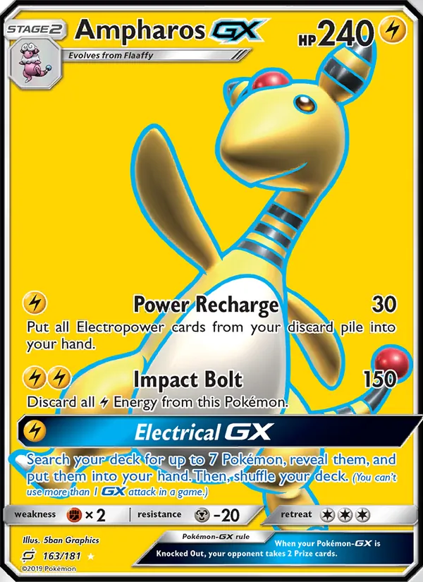 Ampharos GX (Full Art) — SM - Team Up #163/181