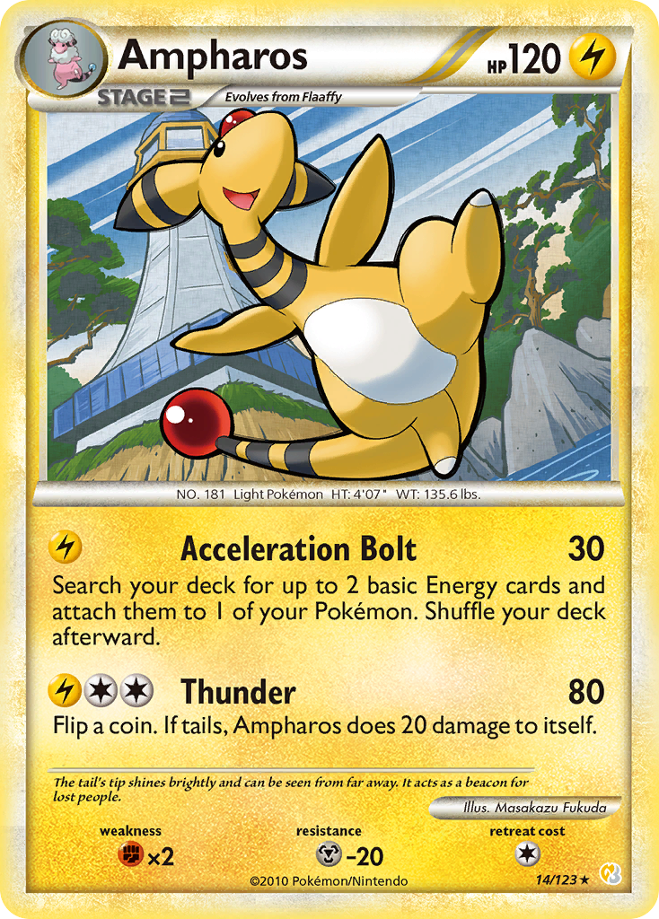 Ampharos — HeartGold SoulSilver #14/123
