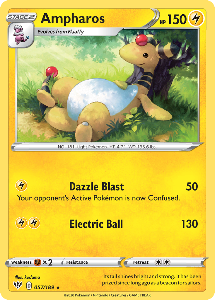 Ampharos — SWSH03: Darkness Ablaze #057/189