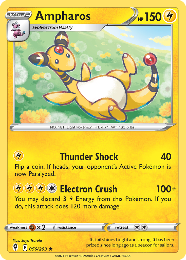 Ampharos — SWSH07: Evolving Skies #056/203